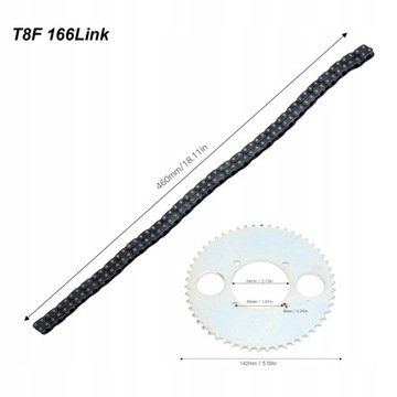 Задняя звездочка T8F 54T зуб с комплектом