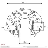 Arc5162 діодний міст prost. генератора as-pl Оригінал, фото thumb