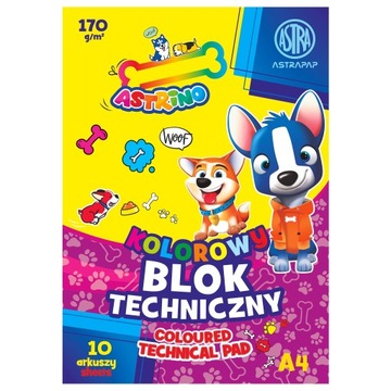 Технический блок А4/10 цветной 170г Astra 106021014