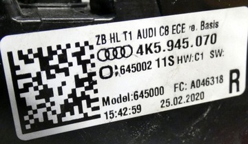 фото thumb №6, Audi a6 c8 4k5945070 2018- sedan led лампа зад правая задняя