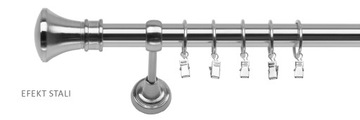 Карниз ОДИНАРНЫЙ 220 СМ 25ММ PRIMA METAL 3 ЦВЕТА КОНЦОВ НА ВЫБОР RENA