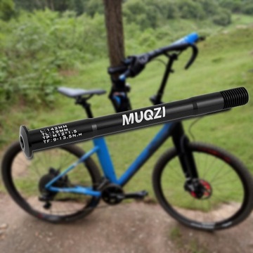 Widelec przedni rowerowy Mocowanie widelca na oś przelotową 142 mm, czarne
