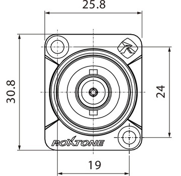 ДВУХСТОРОННЯЯ ПАНЕЛЬНАЯ РОЗЕТКА BNC ROXTONE RAB75D