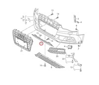 фото thumb №6, Планка декоративна бампера чорний сатиновий vag audi a5 s5 8t 8f 2010-2017