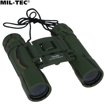 Lornetka taktyczna kompaktowa Mil-Tec 10x25 moro camo