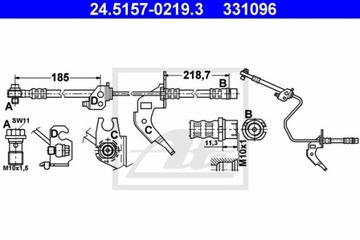 фото thumb №2, Ate шланг гальма elast. opel t. astra/combo/mer