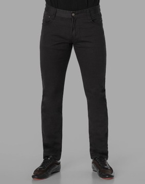 Czarne Spodnie Jeansowe Męskie Texasy Dżinsy SUPER BLACK JEANS 8539 W34 L32