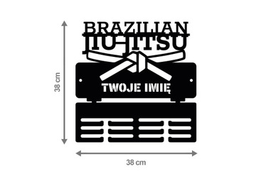 Wieszak na medale JIU-JITSU z imieniem 331.1