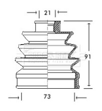 Купить Накладка шарнир комплект  mazda suzuki - outer bcb2056, фото thumb