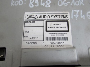 фото thumb №9, Радио cd 6000cd ford s-max 06-10r.
