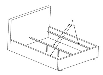 Stelaż wkład do łóżka pod materac 120x220 premium