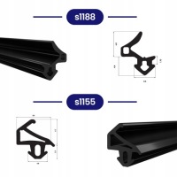 Прокладка для оконных рам гибкая EPDM серая S-1560 ALUPLAST 1м