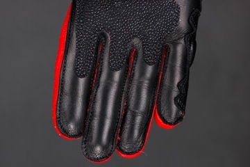 HUSAR ZR RACE RED SKÓRZANE RĘKAWICE MOTOCYKLOWE