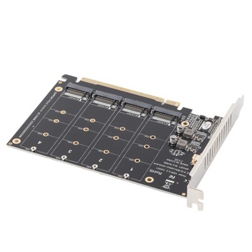 Адаптер m.2 nvme ssd to pcie x16, 4-портовая высокоскоростная карта Soft Raid 4x32 Гбит/с
