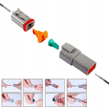 фото thumb №14, Соединитель коннекторы автомобильных штекер герметичные электрические pin 185 szt.