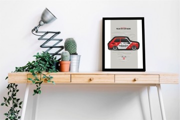 Картина на стену SPORT CLASSIC FIAT 126р в рамке