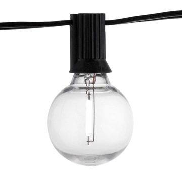 Girlanda Solarna Ogrodowa 20x LED Ozdobne Kulki G50 10.6m 3000K RGB + Pilot