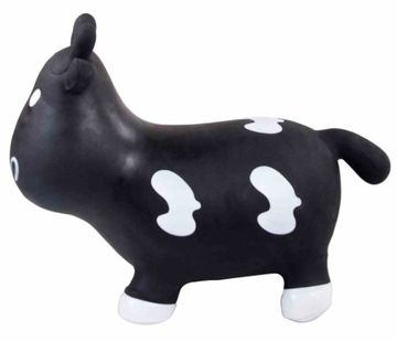 Skoczek gumowy dla dzieci KRÓWKA 57 cm czarno-biał