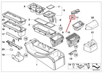 Bmw 3 e46 вкладка do попільнички центральної 7062482 51167062482 Доставка, фото thumb