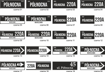 Tabliczka na BRAMĘ tablica na furtkę ADRESOWA Numer DOMU 60x20 cm PCV
