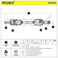 фото thumb №8, Полуось приводная do honda cr-v iii re ridex 13d010