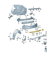 фото thumb №1, Спойлер заднего бампера skoda rapid 5jj807521 оригинал