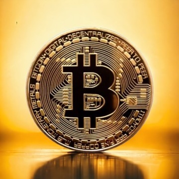 Биткойн-золотая коллекционная монета Медаль BTC XXL + крышка коробки