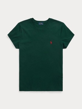 POLO RALPH LAUREN damski t-shirt okrągły dekolt zielona koszulka basic