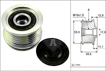 фото thumb №1, Сцепление jednokierunkowe генератора ina +подарки