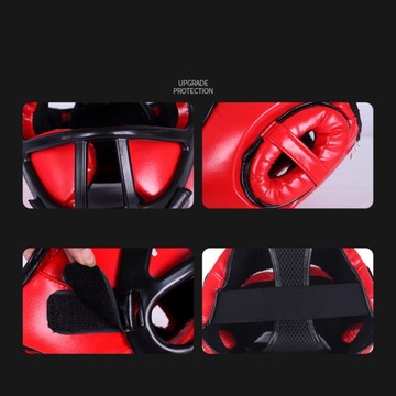 Nakrycie głowy bokserskie Grappling Lekkie Mma Czerwone firmy S