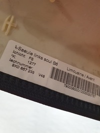 фото thumb №8, Audi s4 b8 захист оббивка стійка ліва чорна