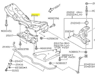 фото thumb №1, Підрамник передні subaru impreza xv forester wrx 17-