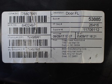 фото thumb №15, Оббивка боковина двері лівий перед bmw f26 75807661