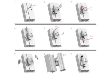 ПЕТЛЯ ДВЕРНАЯ АЛЮМИНИЕВАЯ JOCKER INOX 67 мм