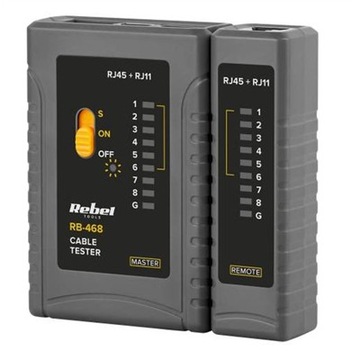 Tester linii kabli RJ11 RJ12 RJ45 Rebel