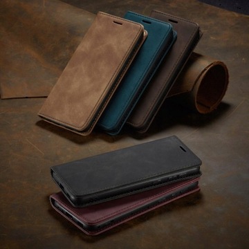 ETUI SKÓRZANE PORTFELOWE + SZKŁO 9H PRO+ DO SAMSUNG GALAXY S25 | KOLORY