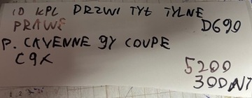 фото thumb №6, Ідеальні kpl. двері зад задні праві porsche cayenne 9y купе колір c9x 1