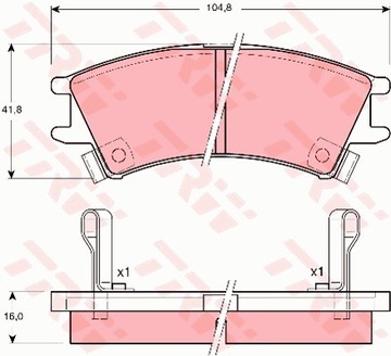 фото thumb №2, Тормозные колодки ham. перед hyundai atos 98-, atos prime 99-