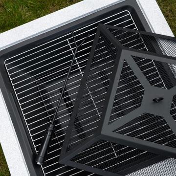 PALENISKO OGRODOWE DUŻE Grill misa do ogrodu POKRYWA RUSZT Nowoczesne