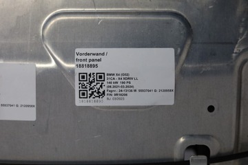 фото thumb №7, Перед bmw x3 g01 x4 g02 lci рестайлінг бампер капот крило led м-пакет a300