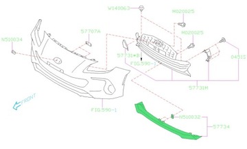 фото thumb №1, Накладка бампера перед нижняя subaru brz 2.4 2022-