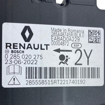 фото thumb №16, Новий оригінальний номер модуль датчик подушка безпеки renault kangoo iii 285558515r