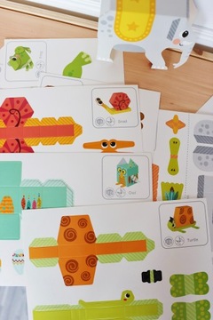 ZESTAW MOJE PIERWSZE ORIGAMI 3D KREATYWNY DIY PLASTYCZNE ZWIERZĘTA WOOPIE
