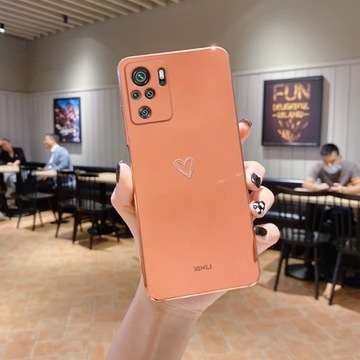 Силиконовый чехол для телефона с квадратным покрытием и сердечком для Xiaomi