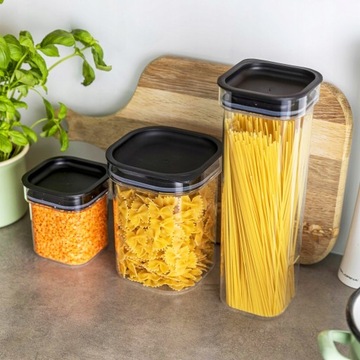 6x SZCZELNY POJEMNIK NA ŻYWNOŚĆ ORGANIZER PŁATKI RYŻ MĄKĘ PROD SYPKIE 2,5L