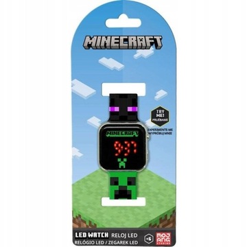 СВЕТОДИОДНЫЕ ЧАСЫ С КАЛЕНДАРЕМ MINECRAFT MIN4165