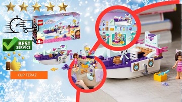 КОМПЛЕКТ LEGO «РУСАЛКА КОРАБЛЬ И СПА» GABI GABBY'S DOLLHOUSE CAT HOUSE LODZ