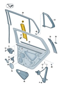 фото thumb №2, Накладка рама двері стійка b vw golf vii права