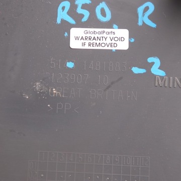 фото thumb №12, Mini r50 r53 накладка планка пороговая правая порог 1481883