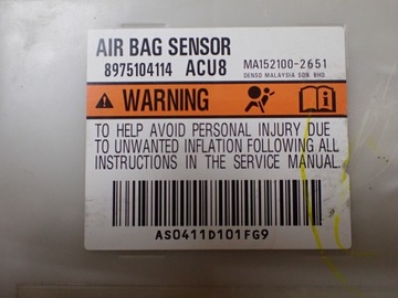 фото thumb №7, Модуль блок керування подушка безпеки подушок isuzu d-max iii 2021 8975104114 6152